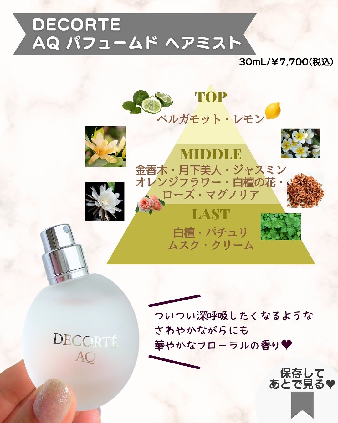 コスメデコルテ AQ パフュームド ヘアミスト/DECORTÉ/ヘアミストを使ったクチコミ(3枚目)