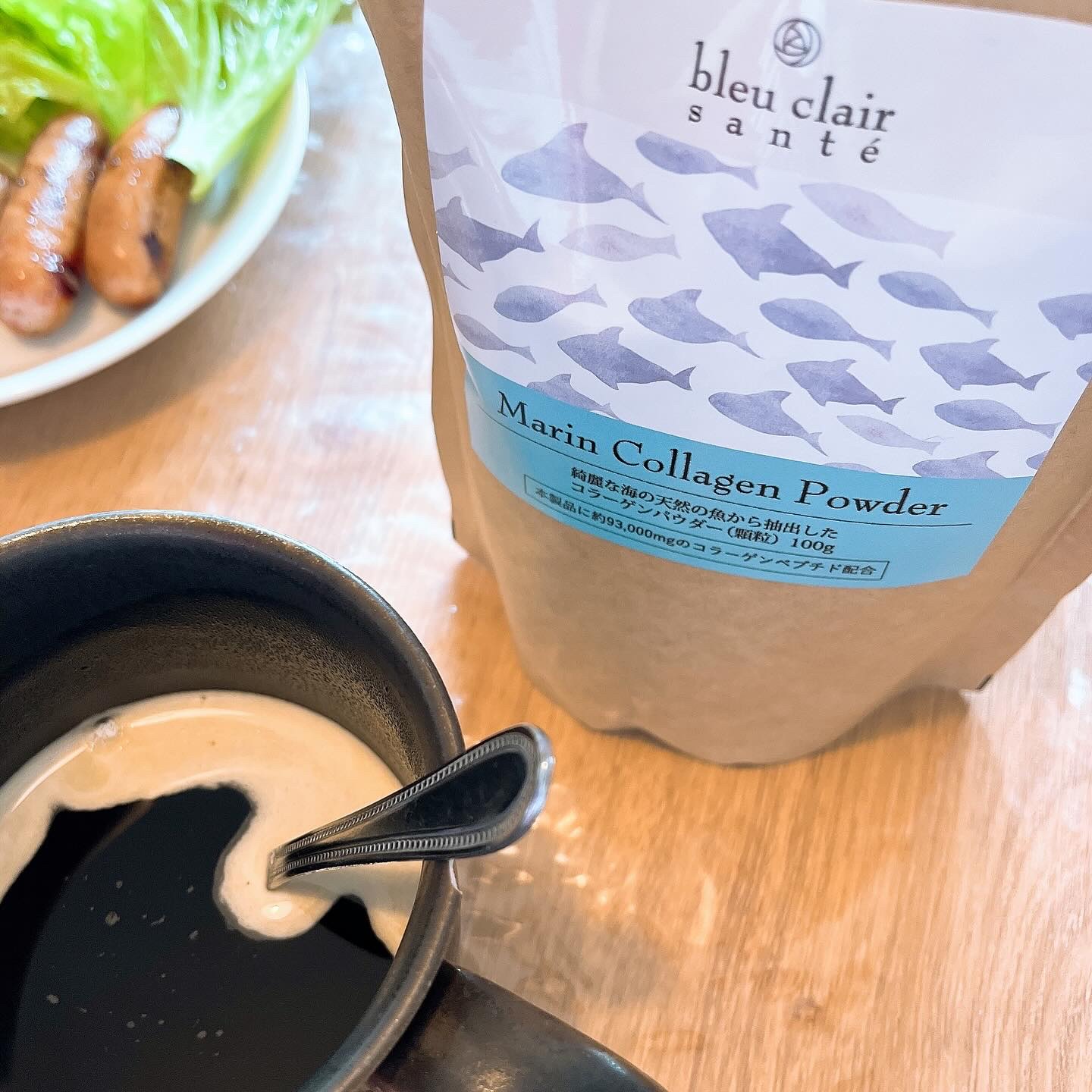 マリンコラーゲンパウダー93000mg/ブルークレールサンテ/美容サプリメントを使ったクチコミ（3枚目）