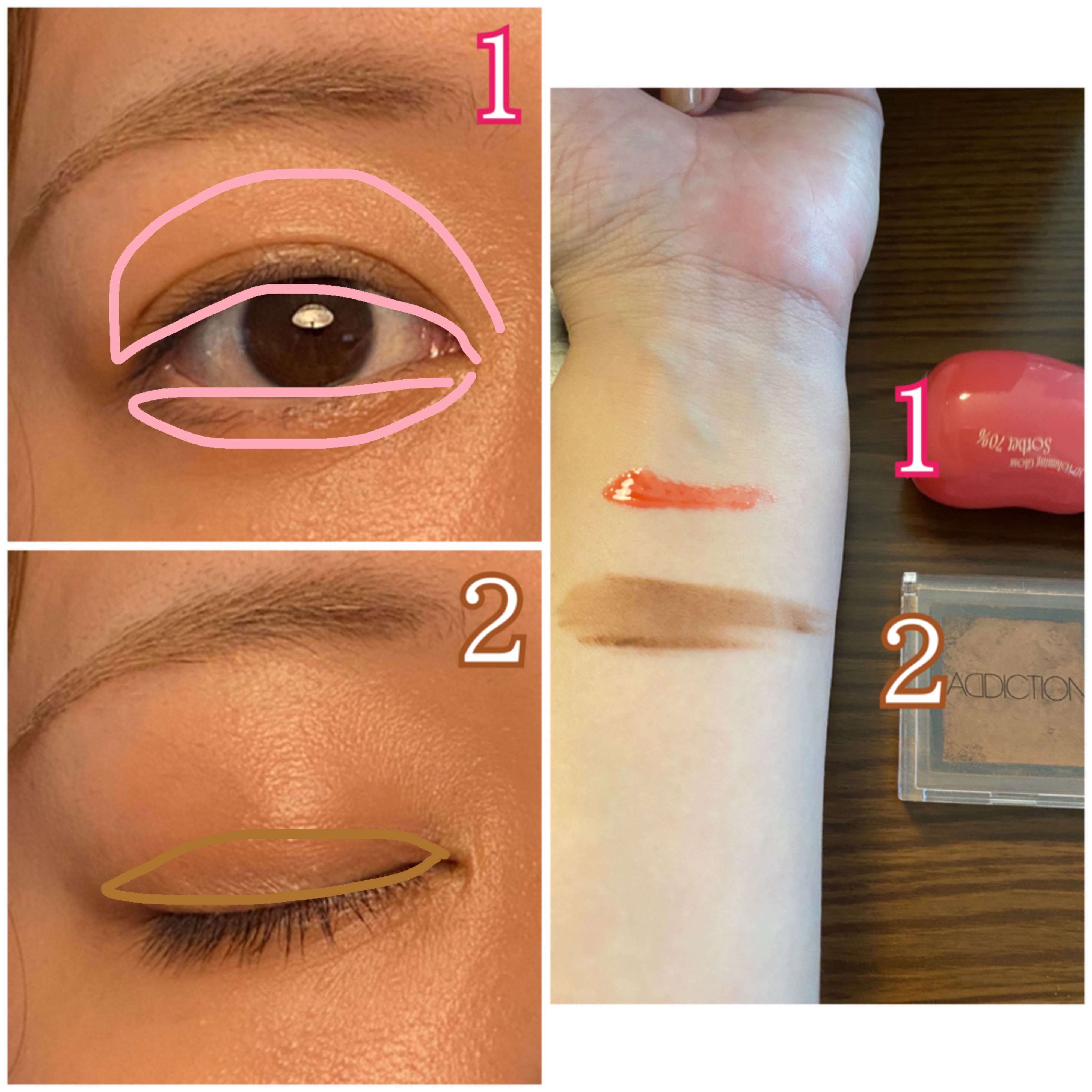 アディクション ザ アイシャドウ マット 005M Praline/ADDICTION/単色アイシャドウを使ったクチコミ（3枚目）