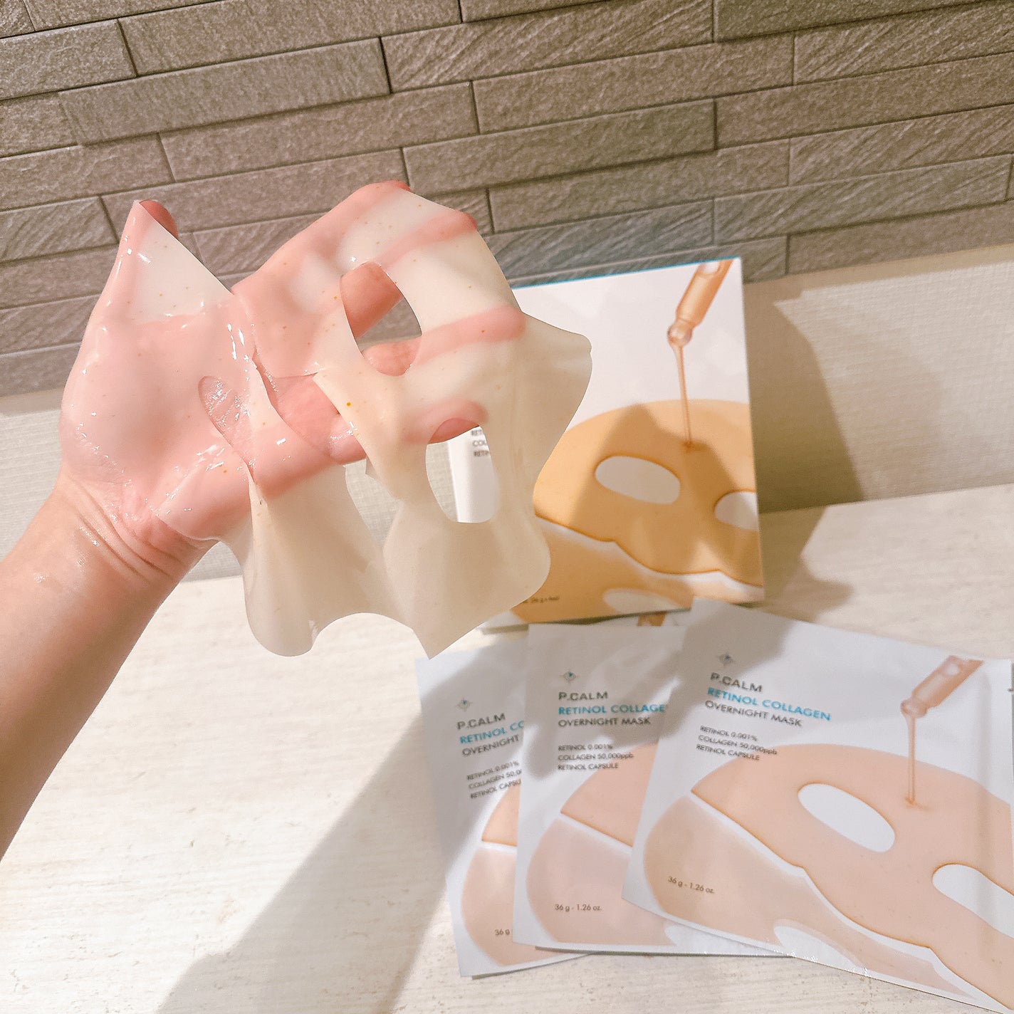 レチノール コラーゲン オーバーナイト マスク/P.CALM/シートマスク・パックを使ったクチコミ(2枚目)
