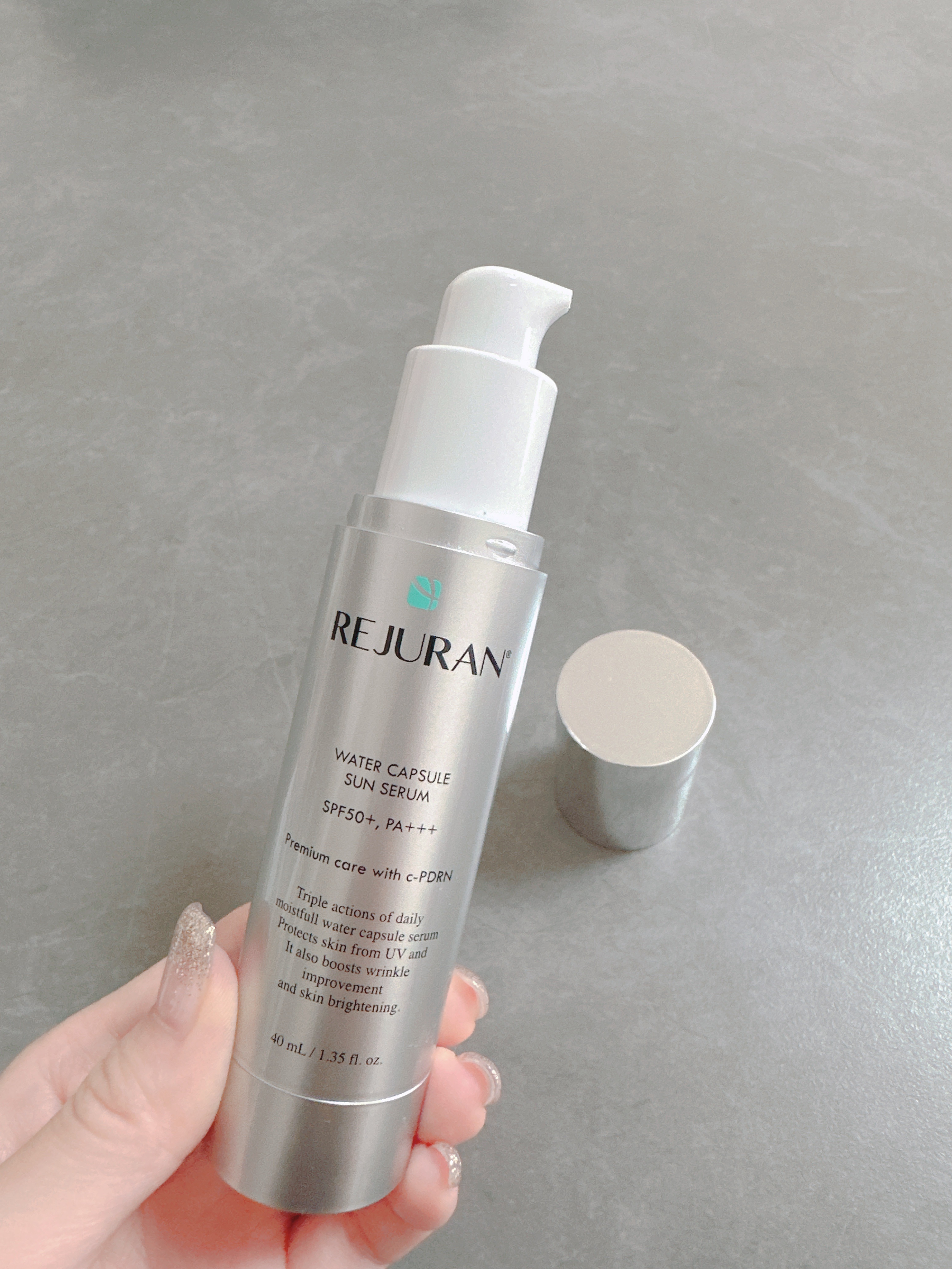 REJURAN ウォーターカプセルUV日焼け止めセラム SPF50+ PA+++ 40ml/REJURAN COSMETICS/日焼け止め・UVケアを使ったクチコミ（2枚目）