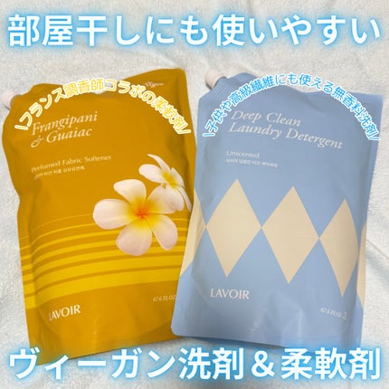 パフュームヴィーガン柔軟剤 プルメリア&ガイアック/LAVOIR/柔軟剤を使ったクチコミ(1枚目)