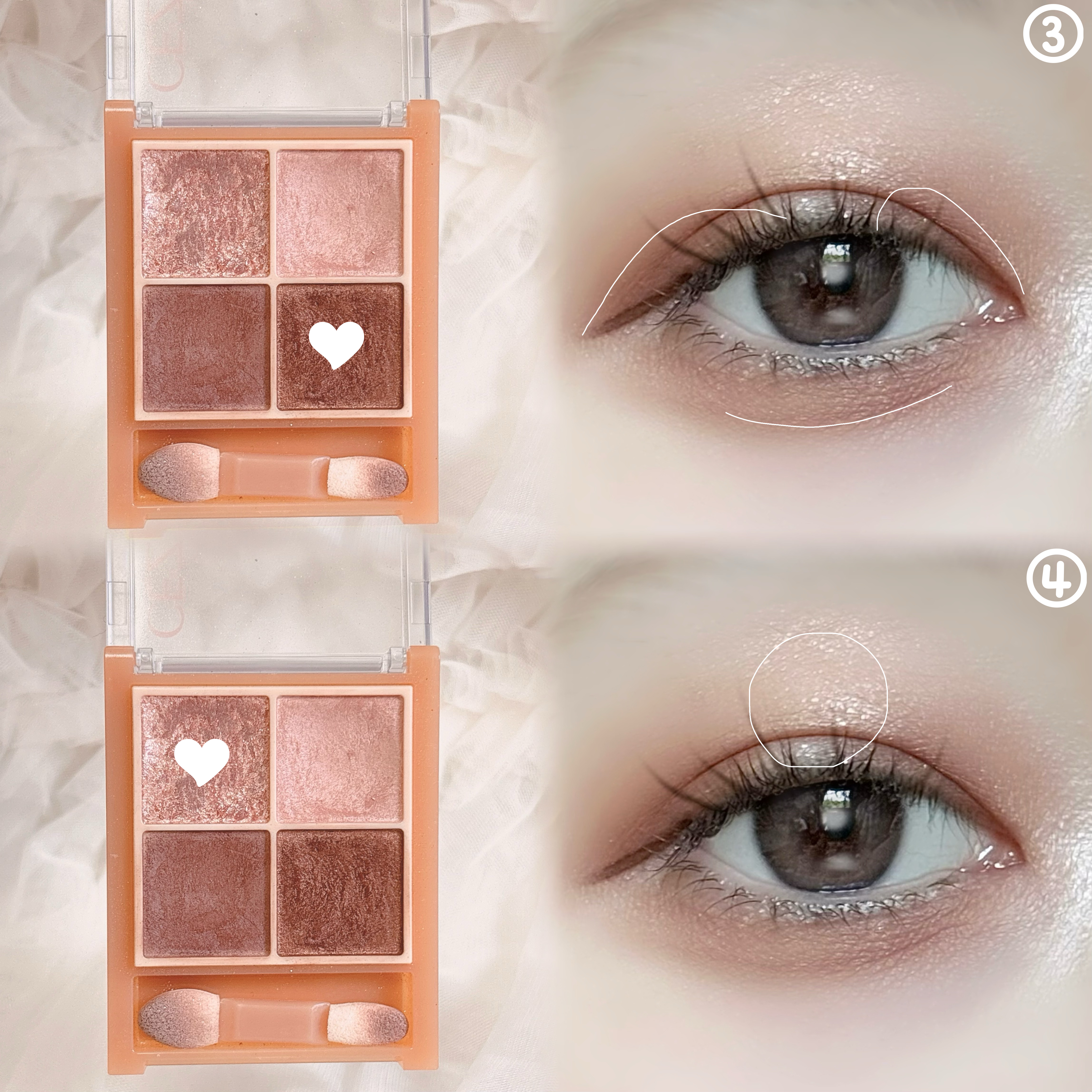 ベージュトーンアイシャドウ/CEZANNE/アイシャドウパレットを使ったクチコミ（3枚目）