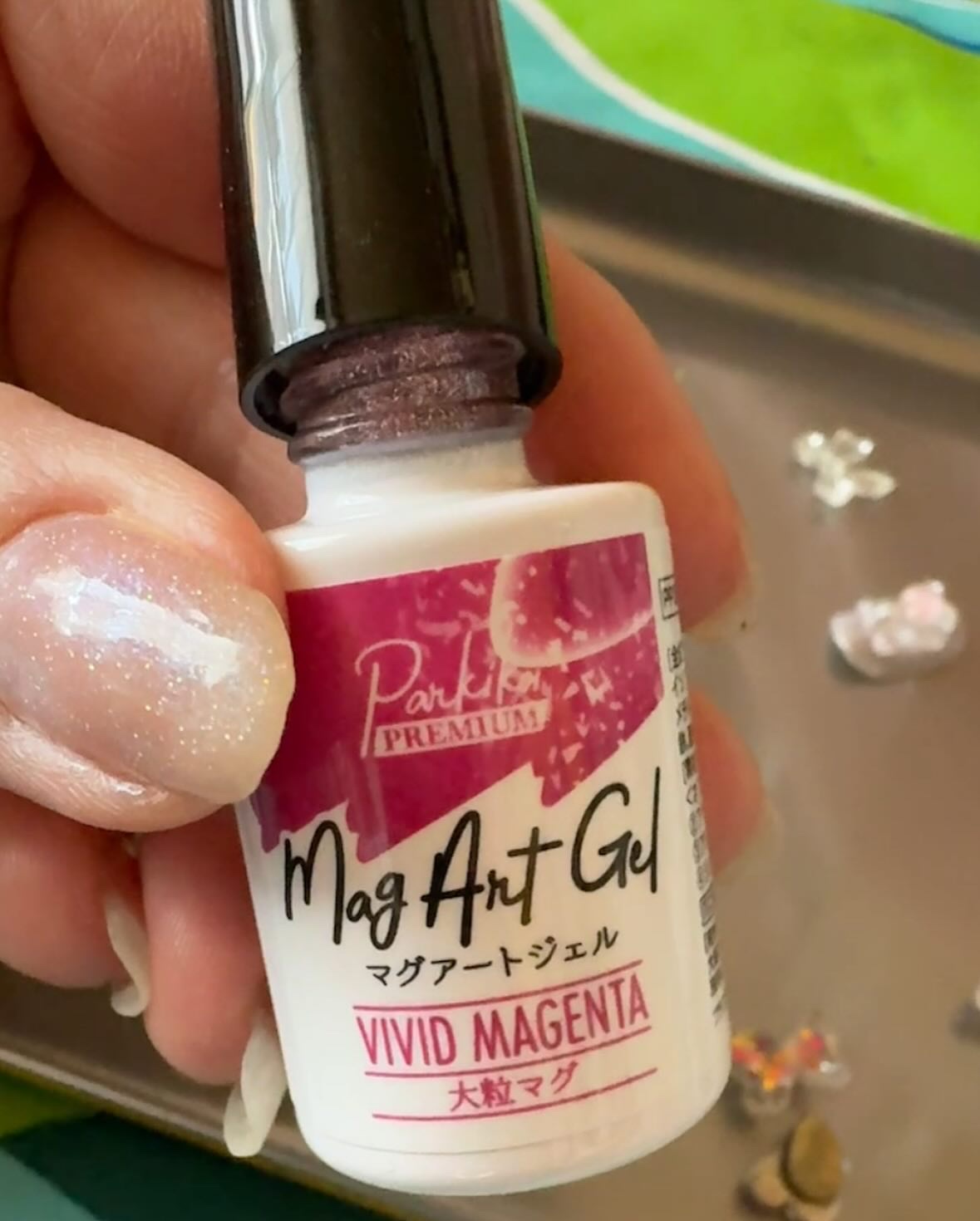 マグネットネイルのネイルデザイン】パルP マグアートジェル