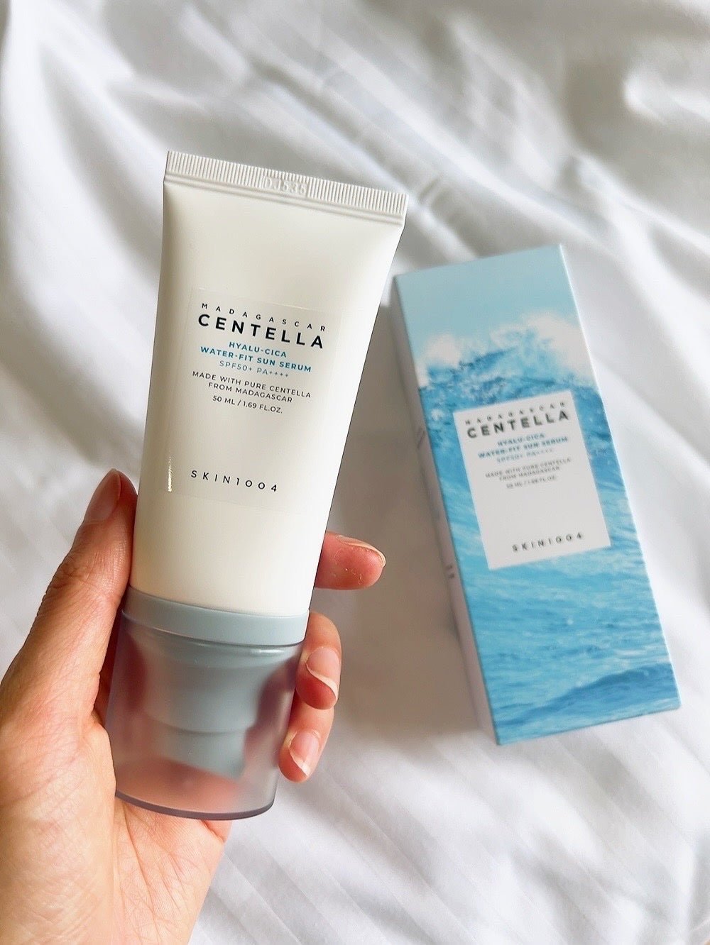 ヒアルーシカ ウォーターフィット サンセラム/SKIN1004/日焼け止めローションを使ったクチコミ(2枚目)