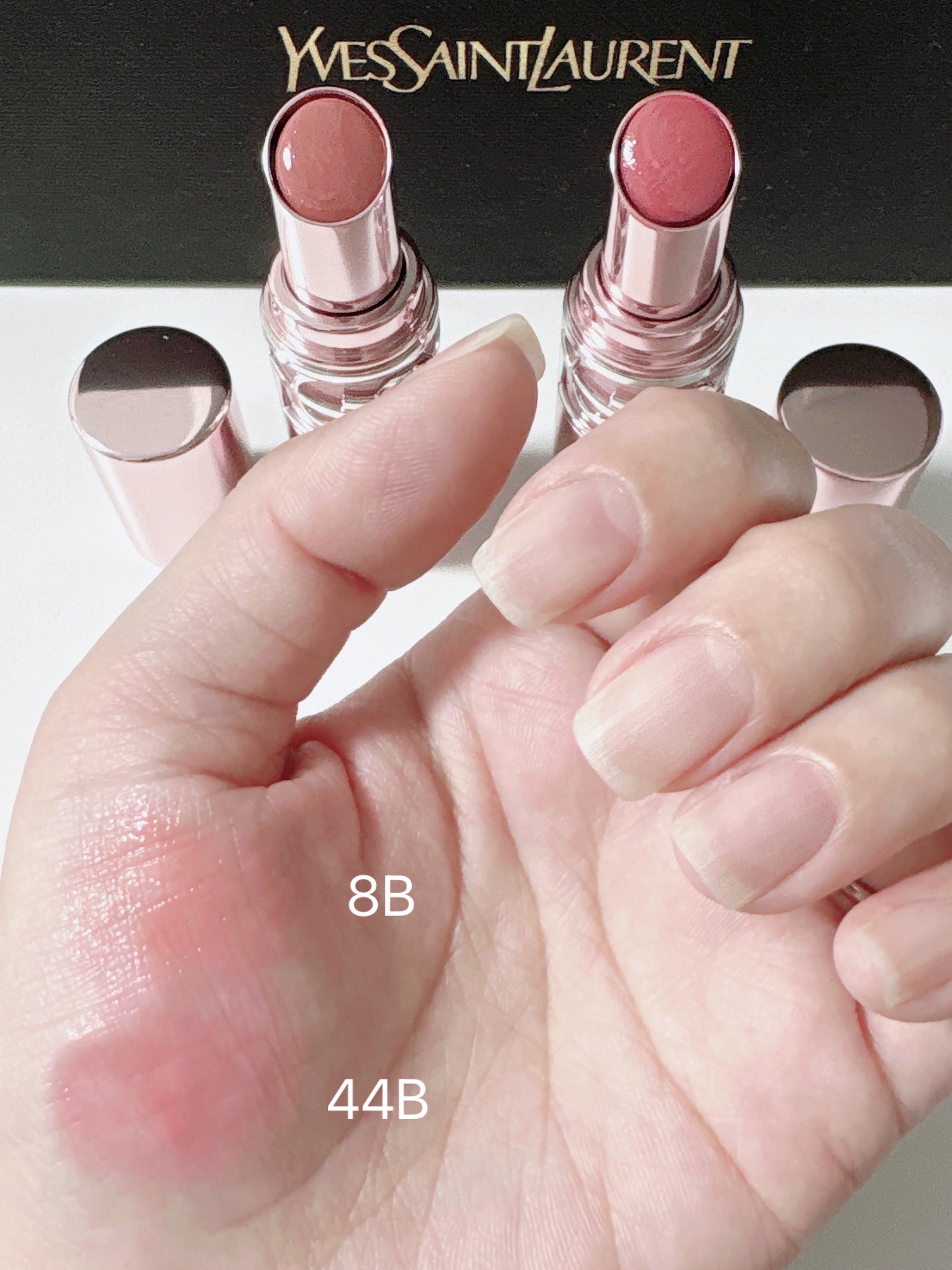 YSLラブシャイン キャンディ グロウ バーム #8B ザットピンク/YVES SAINT LAURENT BEAUTE/口紅を使ったクチコミ（2枚目）