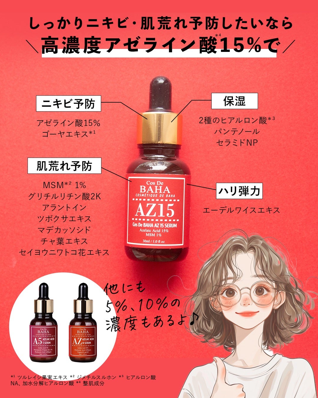 AZアゼライン酸15セラム/コスデバハ/美容液を使ったクチコミ(3枚目)