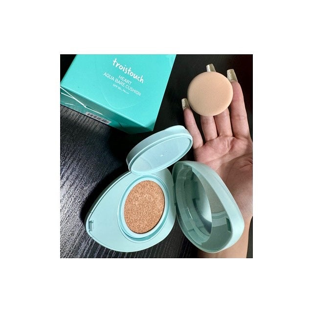 トワタッチ ハートクッション アクアベア/troistouch/クッションファンデーションを使ったクチコミ(2枚目)