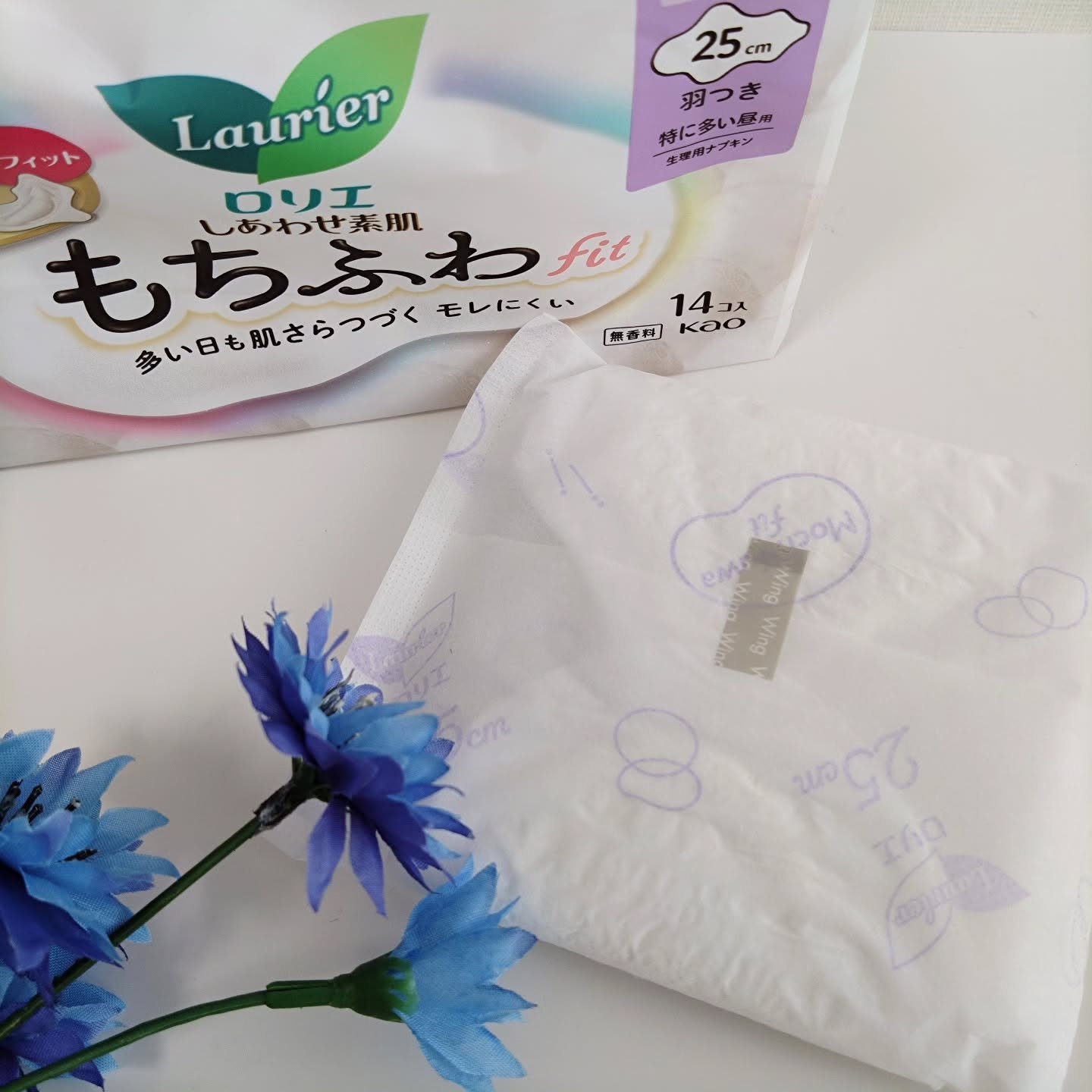 ロリエ もちふわ fit 25cm 羽つき 14コ入 (医薬部外品 )/ロリエ/ナプキンを使ったクチコミ（2枚目）