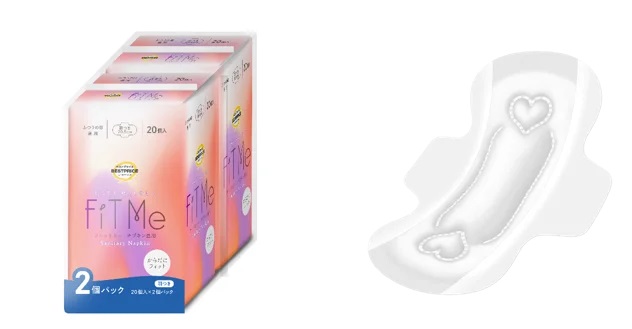 トップバリュ FiT Me ふつうの日昼用 羽つき 20.5cm