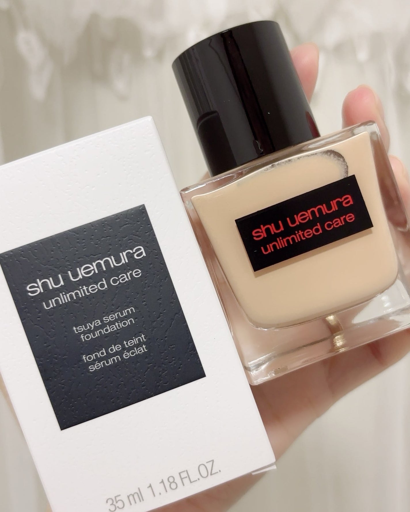 アンリミテッド ケア ツヤ セラム ファンデーション/shu uemura/リキッドファンデーションを使ったクチコミ(2枚目)