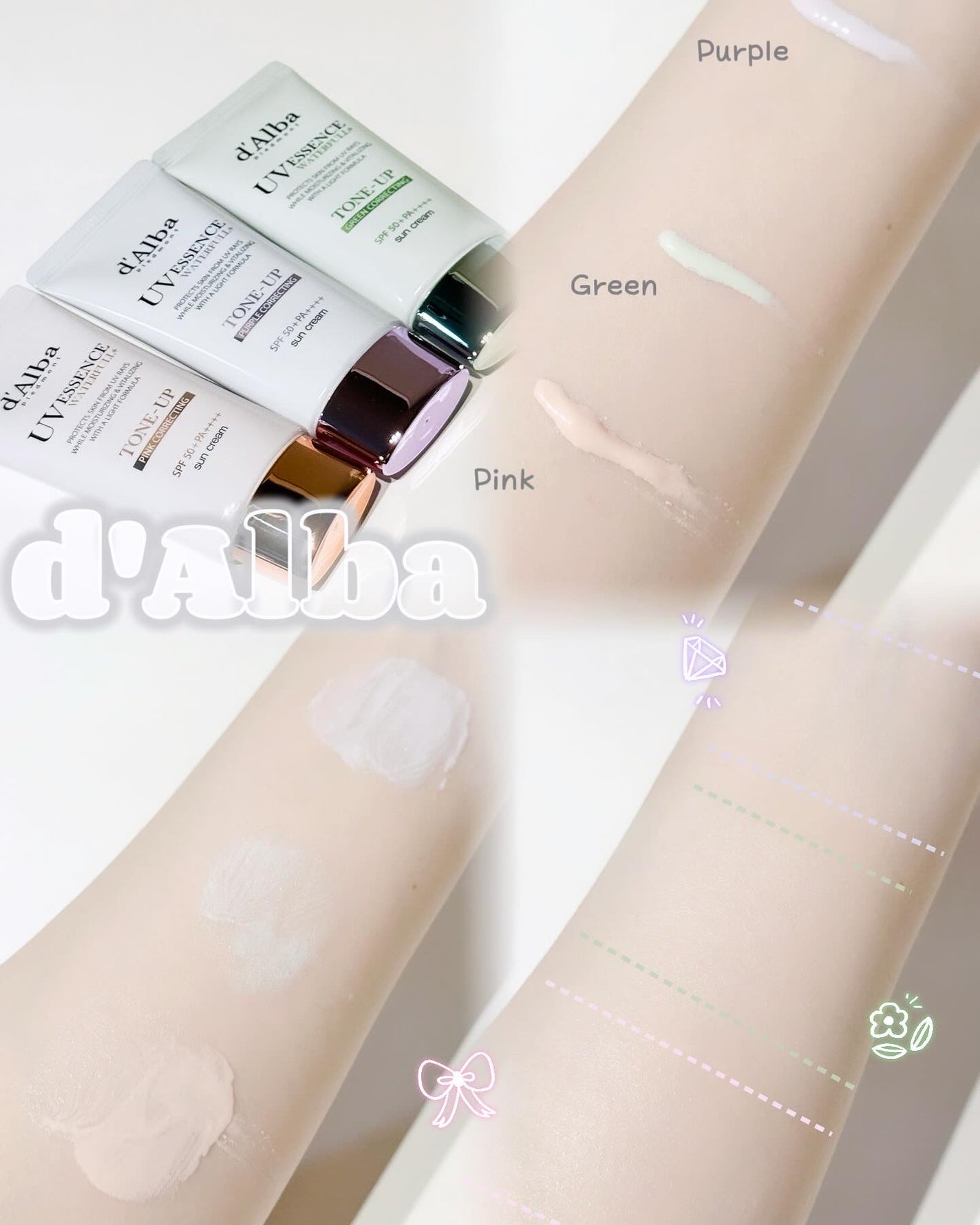 ダルバ ウォータフル トーンアップ サンクリーム(パープル)/ダルバ/日焼け止めクリームを使ったクチコミ(1枚目)