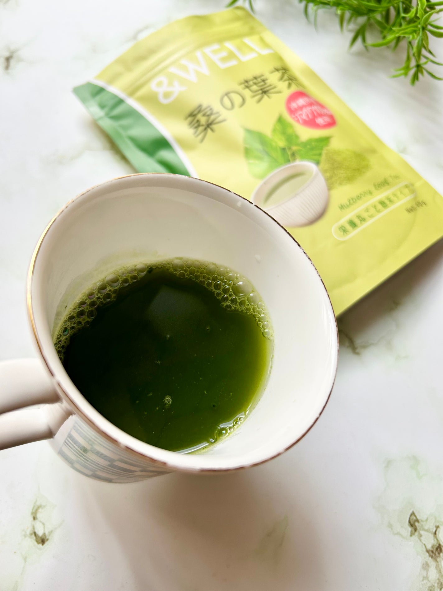 &WELL 桑の葉茶 栄養丸ごと粉末タイプ/&WELL/青汁を使ったクチコミ(6枚目)