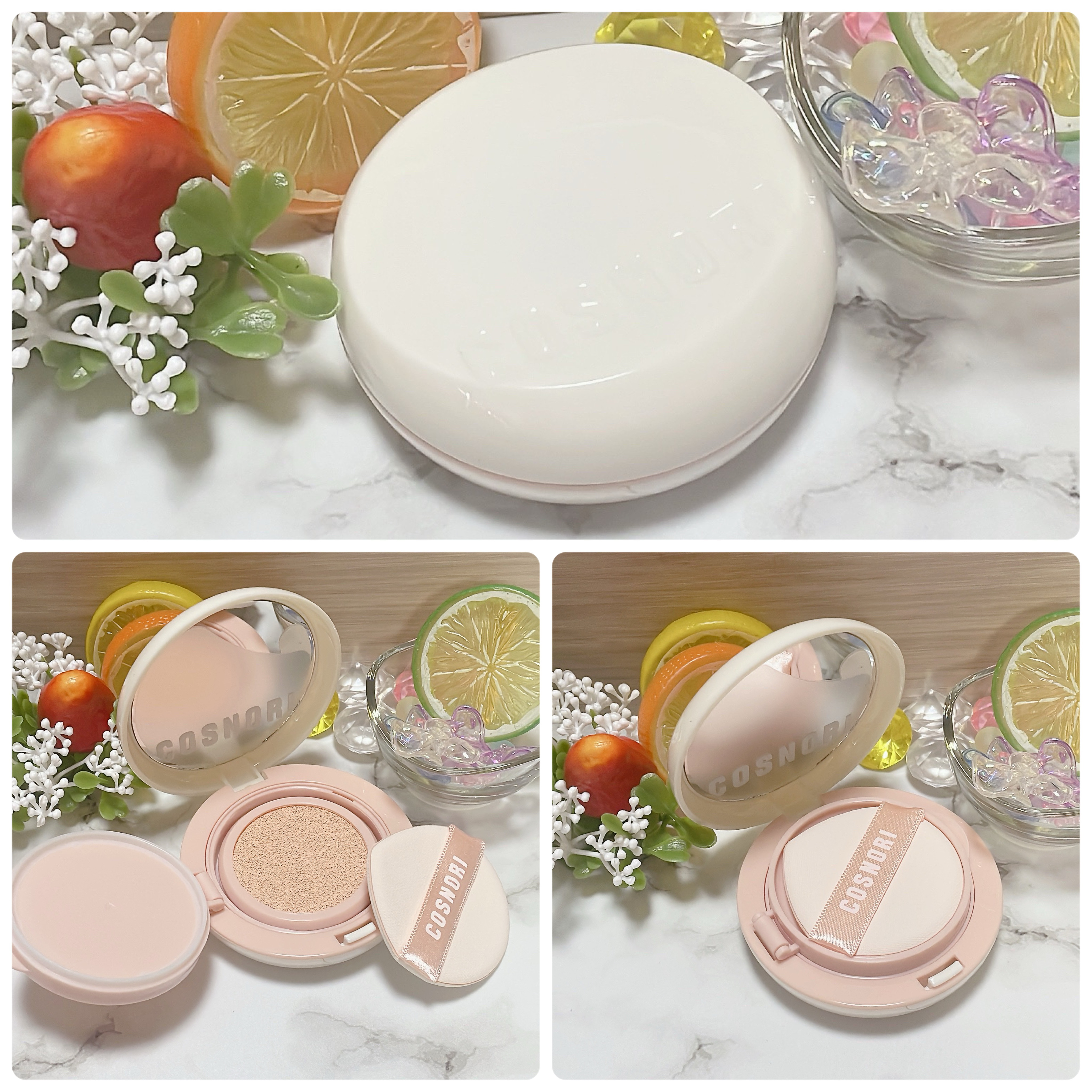 フラフィフィットクッション/COSNORI/クッションファンデーションを使ったクチコミ（3枚目）