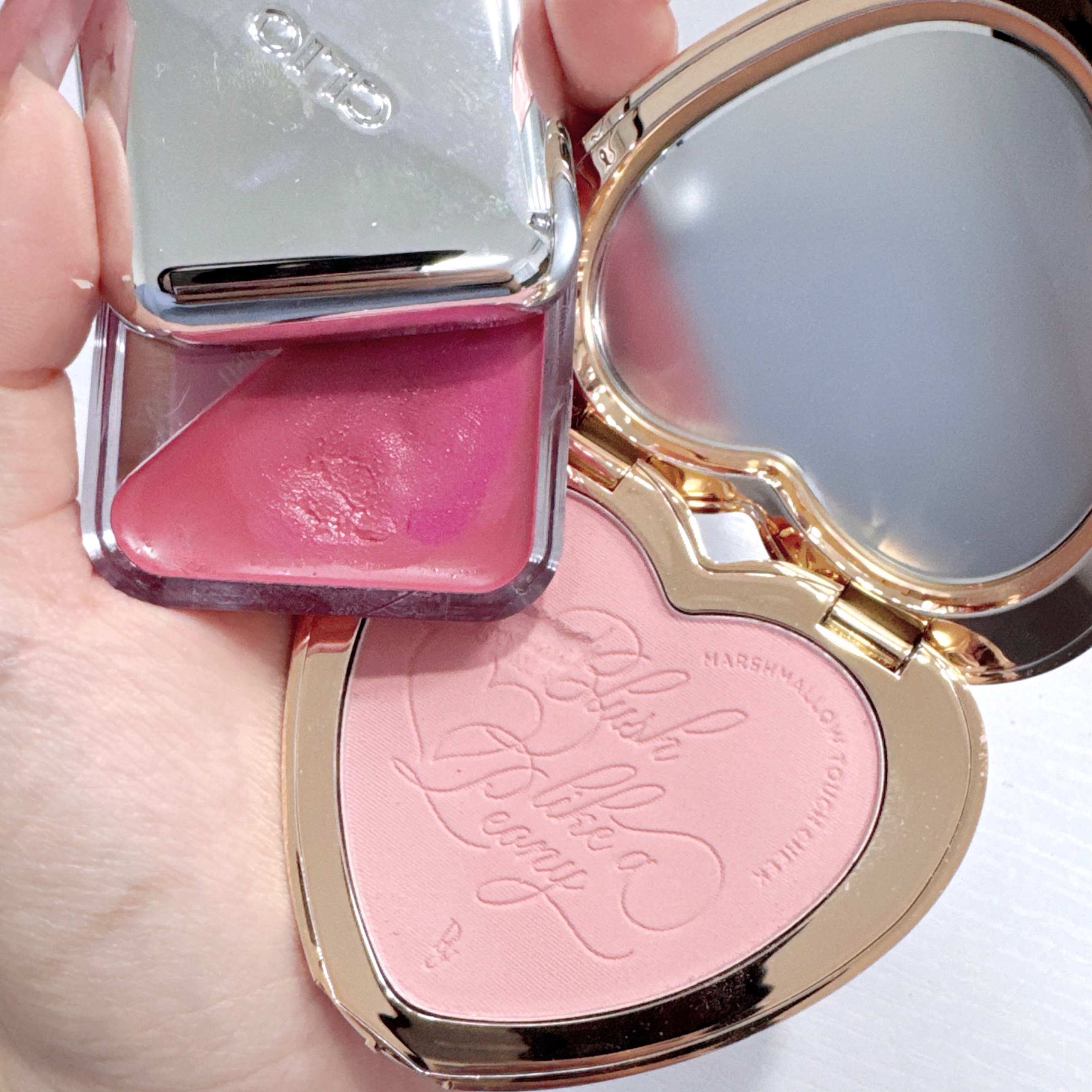 Marshmallow Touch Cheek /Peony/パウダーチークを使ったクチコミ（2枚目）