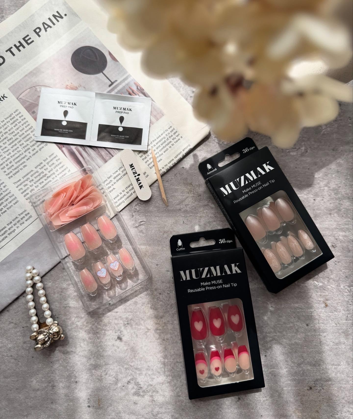 TPUネイルチップ（shape:Regular Square）/Muzmak/ネイルチップ・パーツを使ったクチコミ（2枚目）