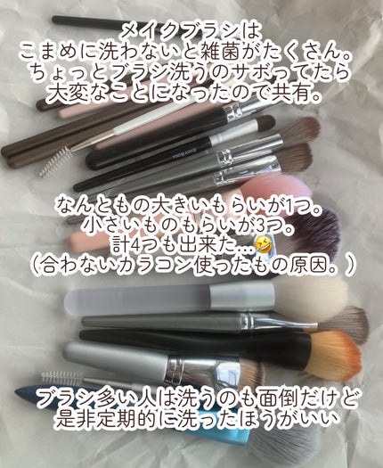 シェーディングブラシ 馬毛/DAISO/メイクブラシを使ったクチコミ(2枚目)