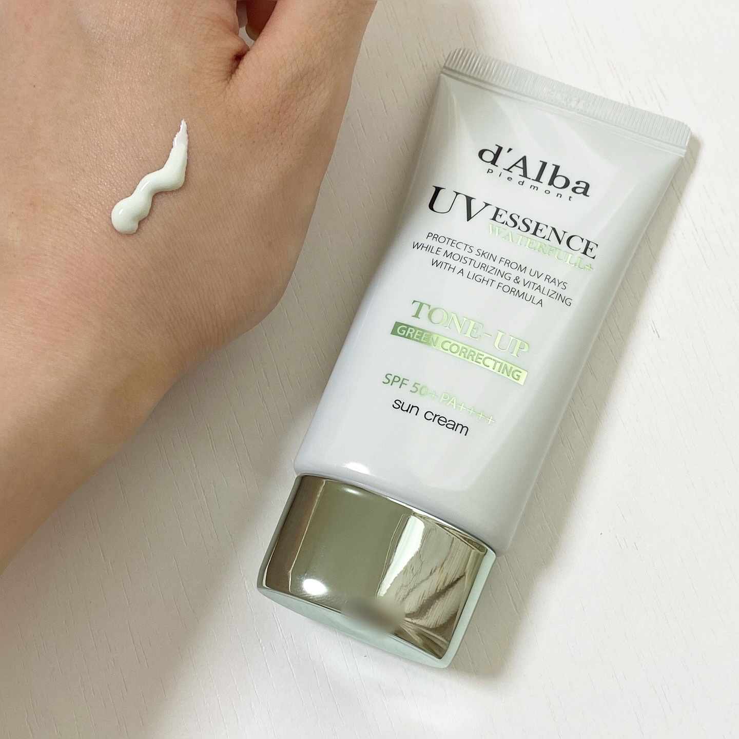 クリーンティーツリーリポソームトーンアップサンクリーム（グリーン）/ダルバ/日焼け止めクリームを使ったクチコミ（3枚目）
