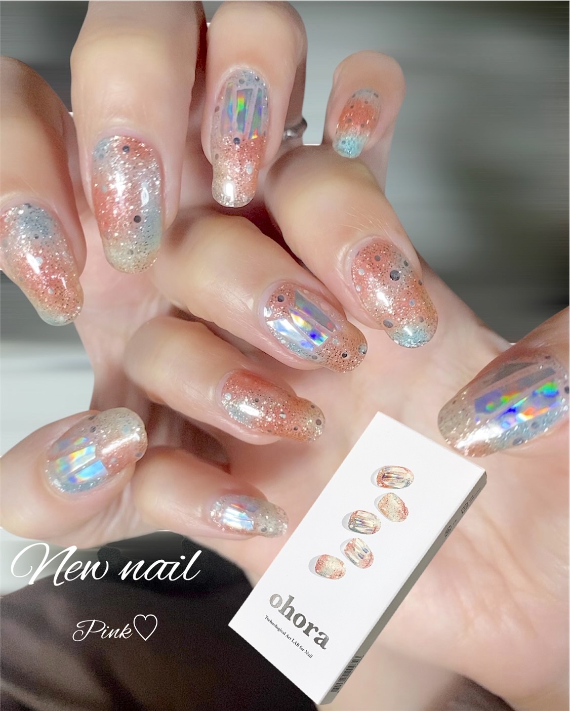 セミキュアジェルネイル（ハンド）/ohora/ネイルシールを使ったクチコミ（1枚目）