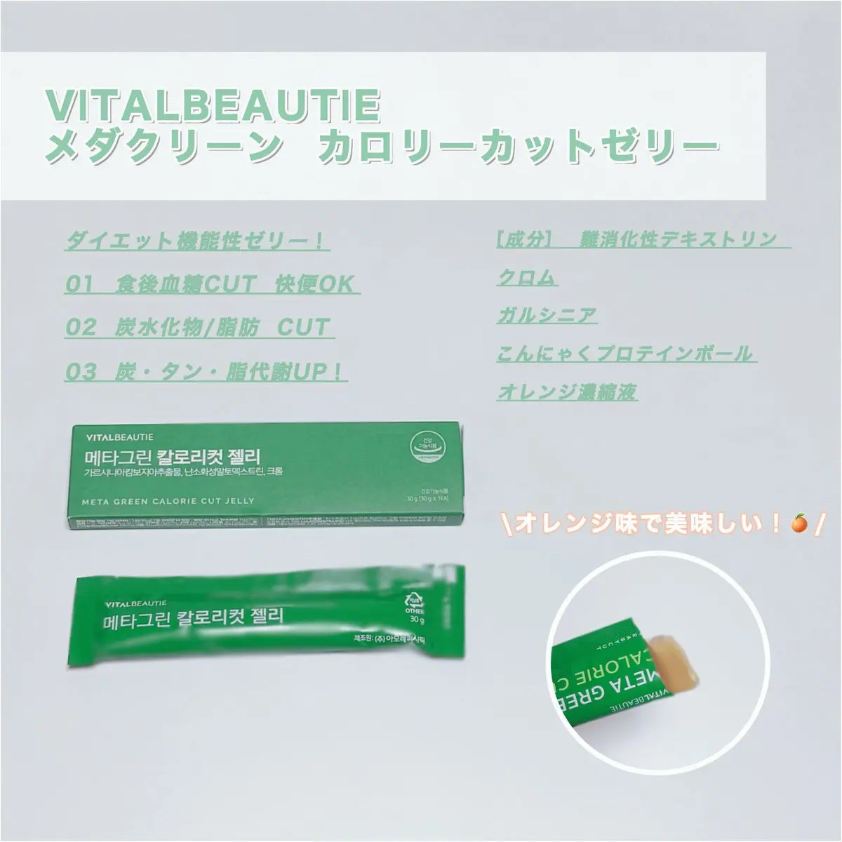 メタグリーンスリムアップ/VITALBEAUTIE/ボディサプリメントを使ったクチコミ（2枚目）