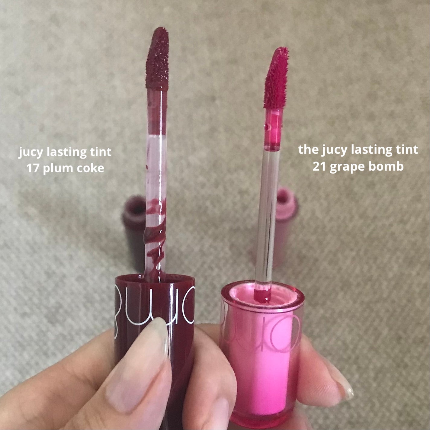 ジューシーラスティングティント/rom&nd/リップティントを使ったクチコミ(3枚目)