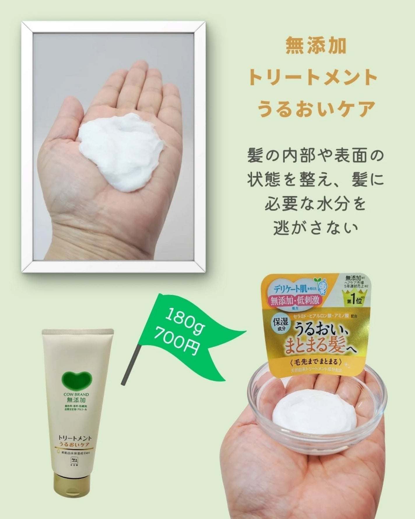 シャンプー/トリートメント <うるおいケア>/カウブランド無添加/市販シャンプーを使ったクチコミ(4枚目)