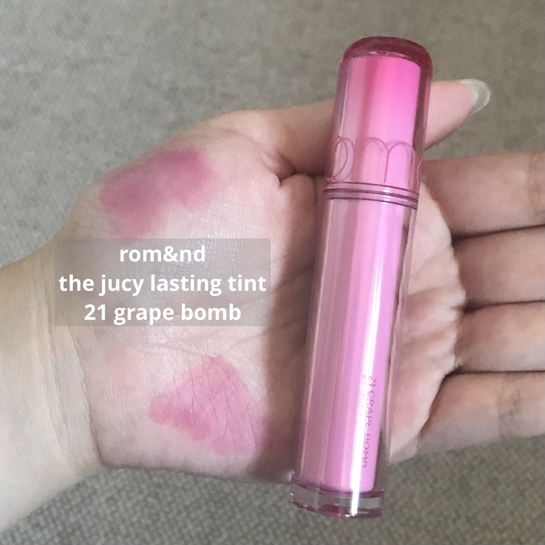 ジューシーラスティングティント/rom&nd/リップティントを使ったクチコミ（1枚目）