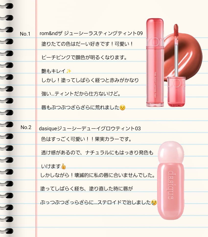 デューイフィルムティント/CipiCipi/リップティントを使ったクチコミ（2枚目）
