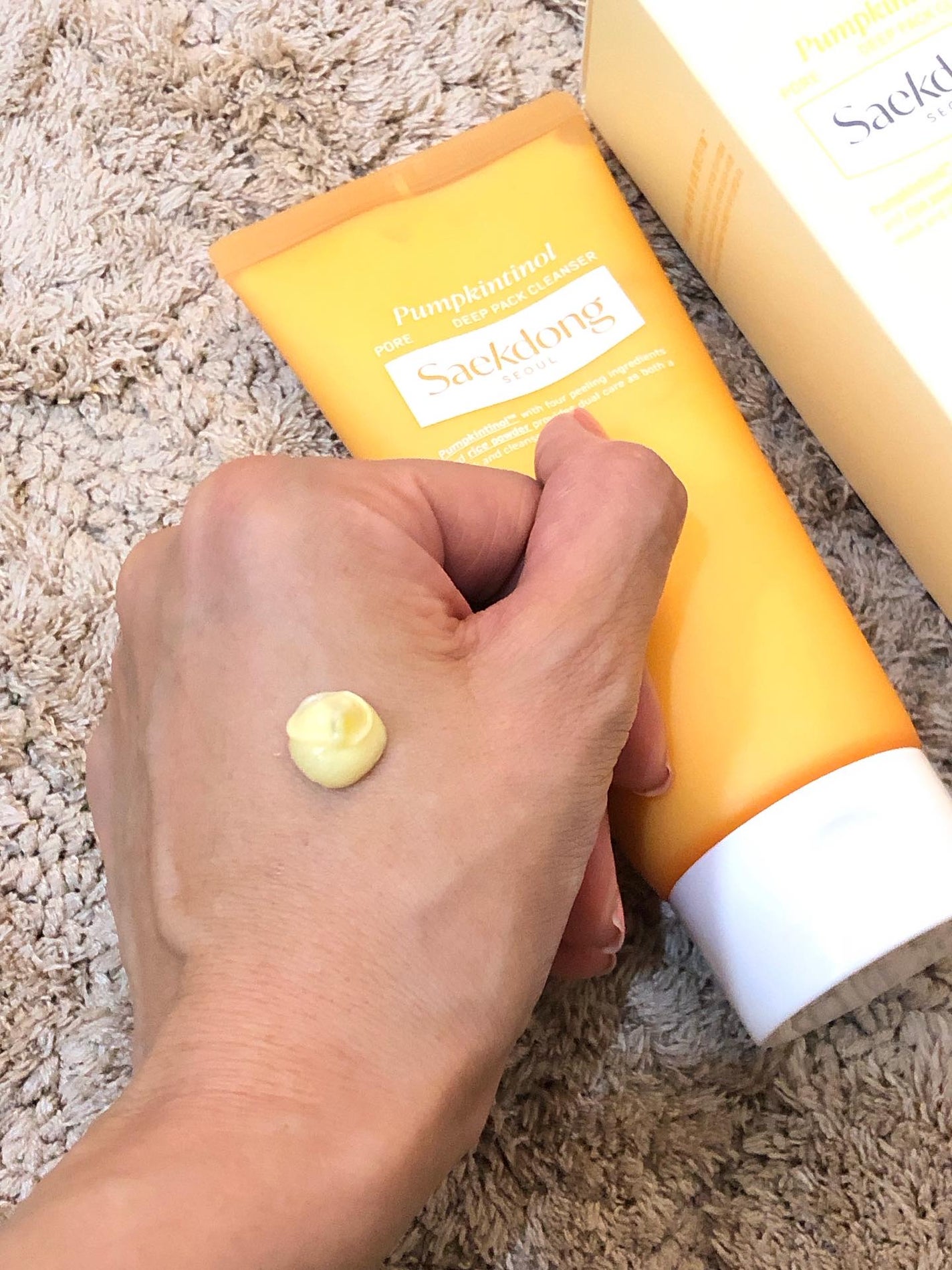 PUMPKINTINOL パッククレンザー/Saekdong SEOUL/洗顔フォームを使ったクチコミ(2枚目)