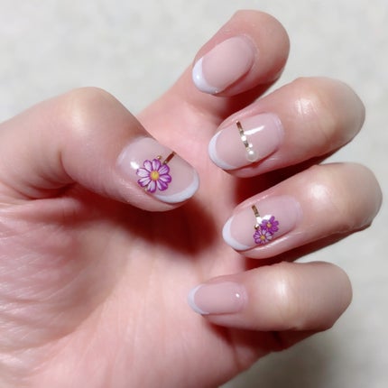 ho.ma.ri on LIPS 「今月のネイル💅梅雨ネイルです☂️今年も梅雨ネイルはパープルを投..」(2枚目)