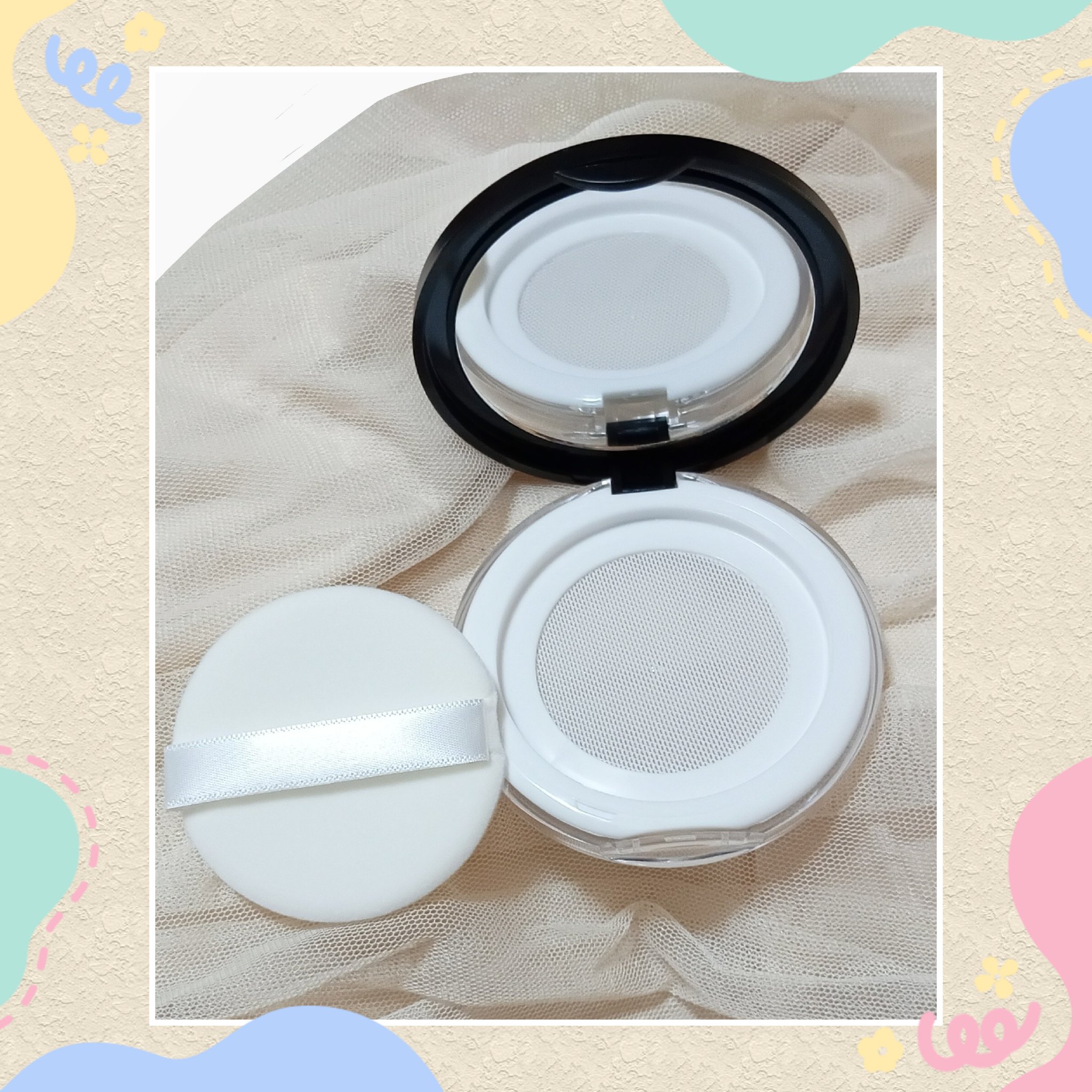 ミラー付きパウダーケース/DAISO/その他化粧小物を使ったクチコミ（2枚目）