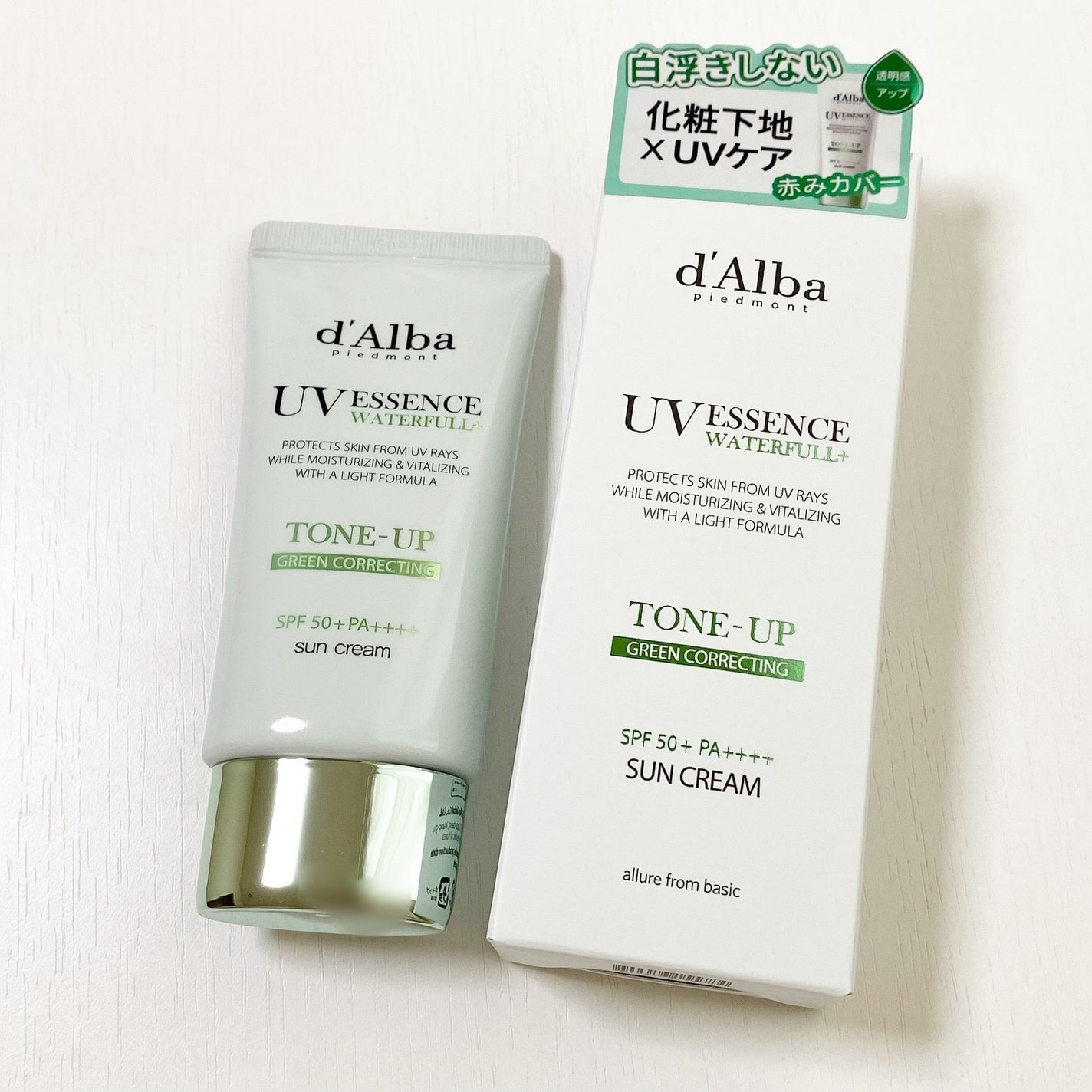 クリーンティーツリーリポソームトーンアップサンクリーム(グリーン)/ダルバ/日焼け止めクリームを使ったクチコミ(1枚目)