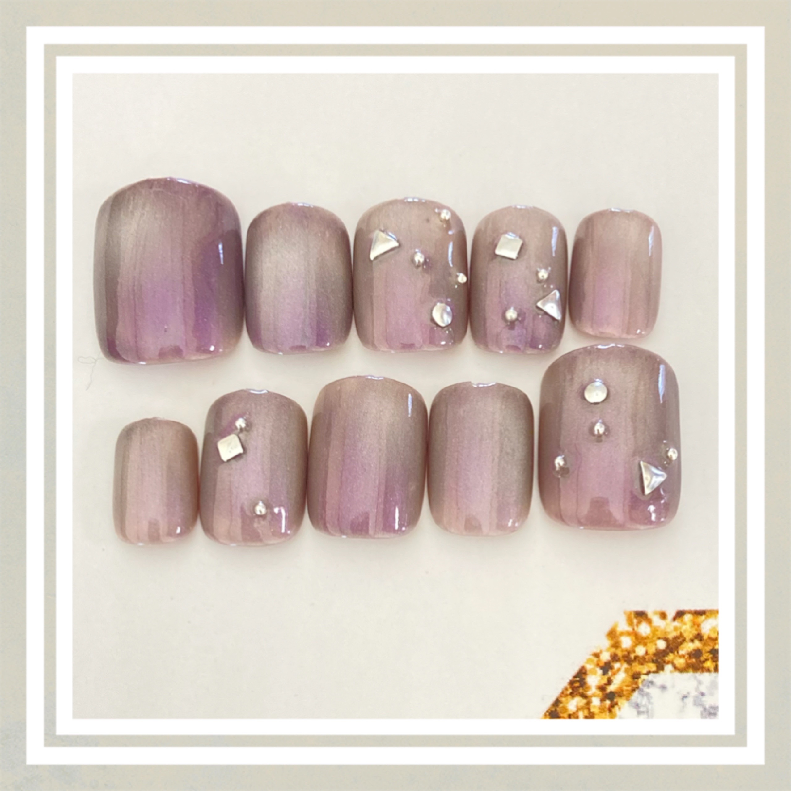 オーロラパウダー/セリア/ネイル用品を使ったクチコミ（1枚目）