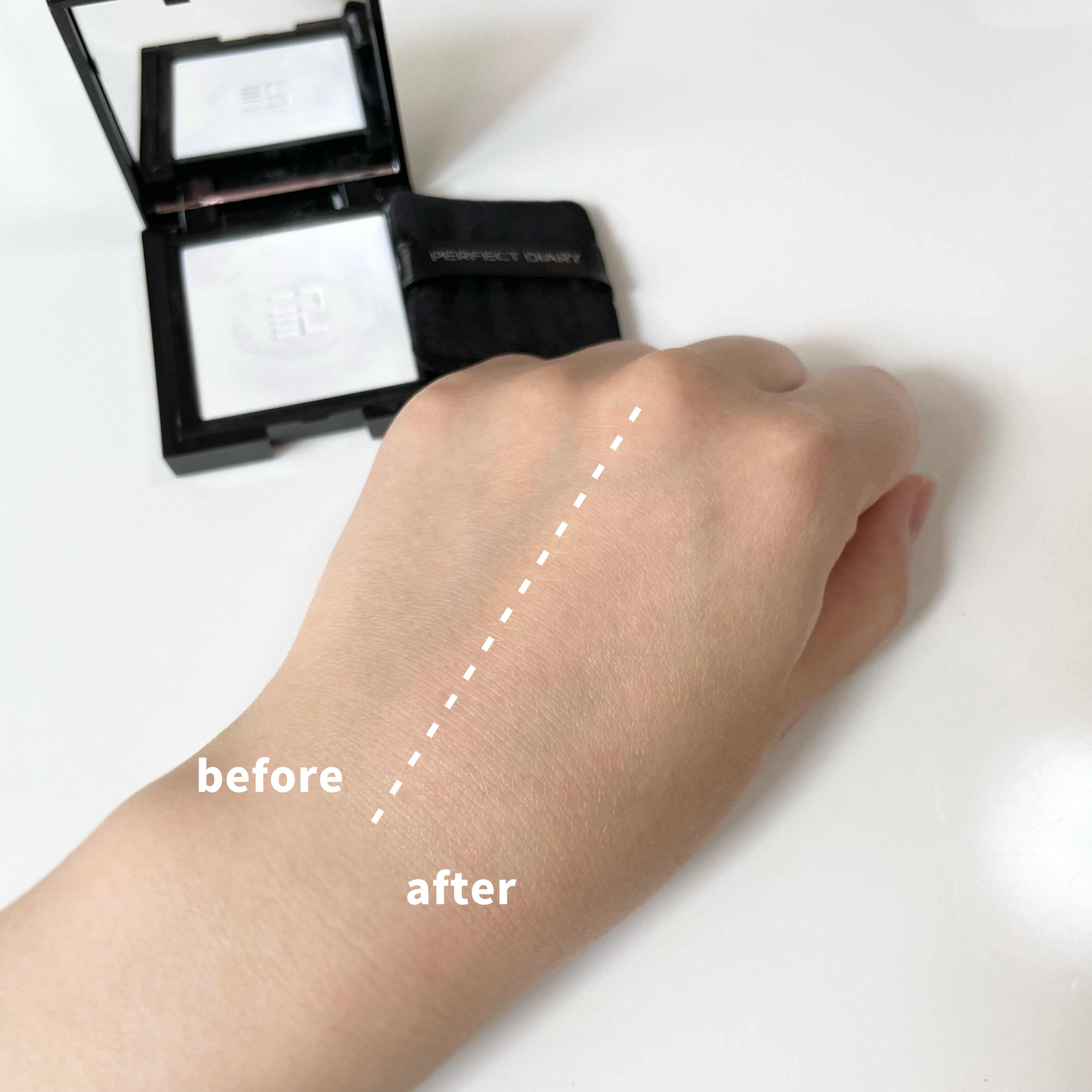 トランスルーシェント ブルーリング セッティング パウダー/PERFECT DIARY/プレストパウダーを使ったクチコミ（3枚目）