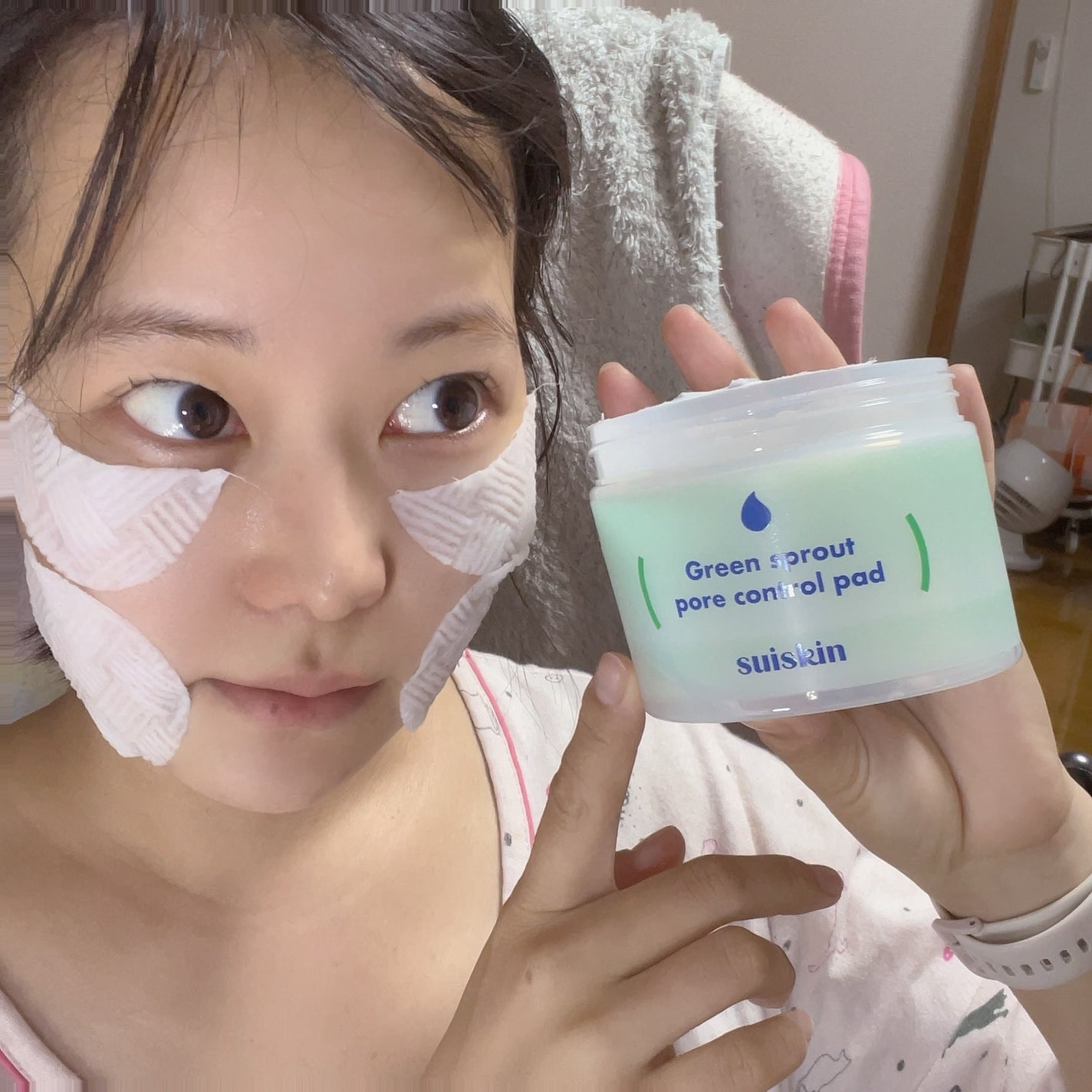 若芽ポアコントロール部分パック/suiskin/トナーパッドを使ったクチコミ(6枚目)