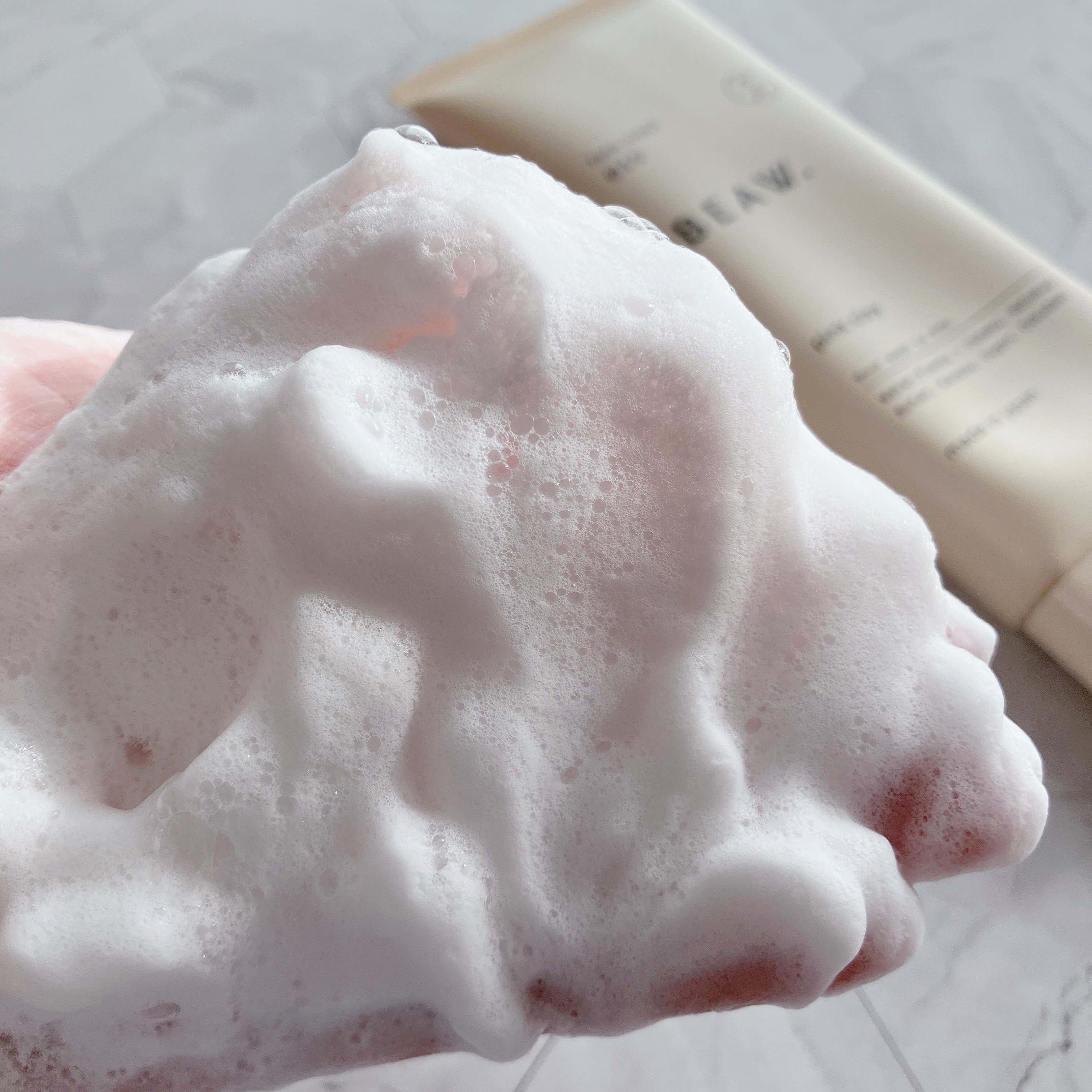 フェイスウォッシュ019 ピンククレイ/BEAW./洗顔フォームを使ったクチコミ（3枚目）