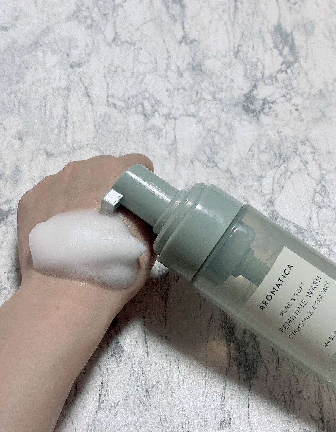 ピュア＆ソフトデリケートゾーンソープカモミール＆ティーツリー/AROMATICA/デリケートゾーンケアを使ったクチコミ（2枚目）