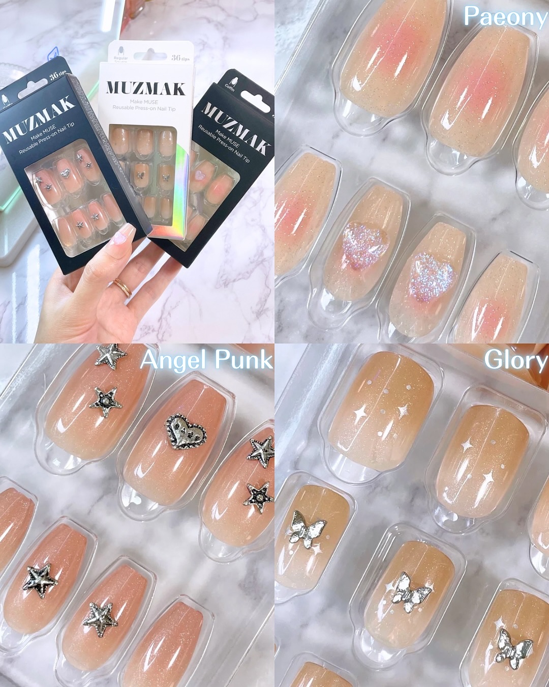 TPUネイルチップ（shape:Coffin）/Muzmak/ネイルチップ・パーツを使ったクチコミ（3枚目）