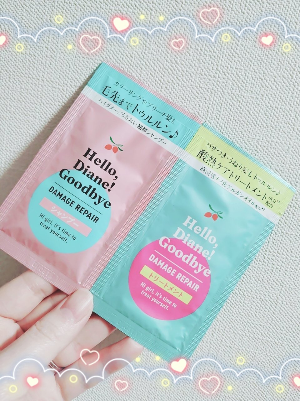 ハローダイアン グッバイ ダメージリペア シャンプー/トリートメント トリートメント詰め替え320ml/ダイアン/市販シャンプーを使ったクチコミ（1枚目）