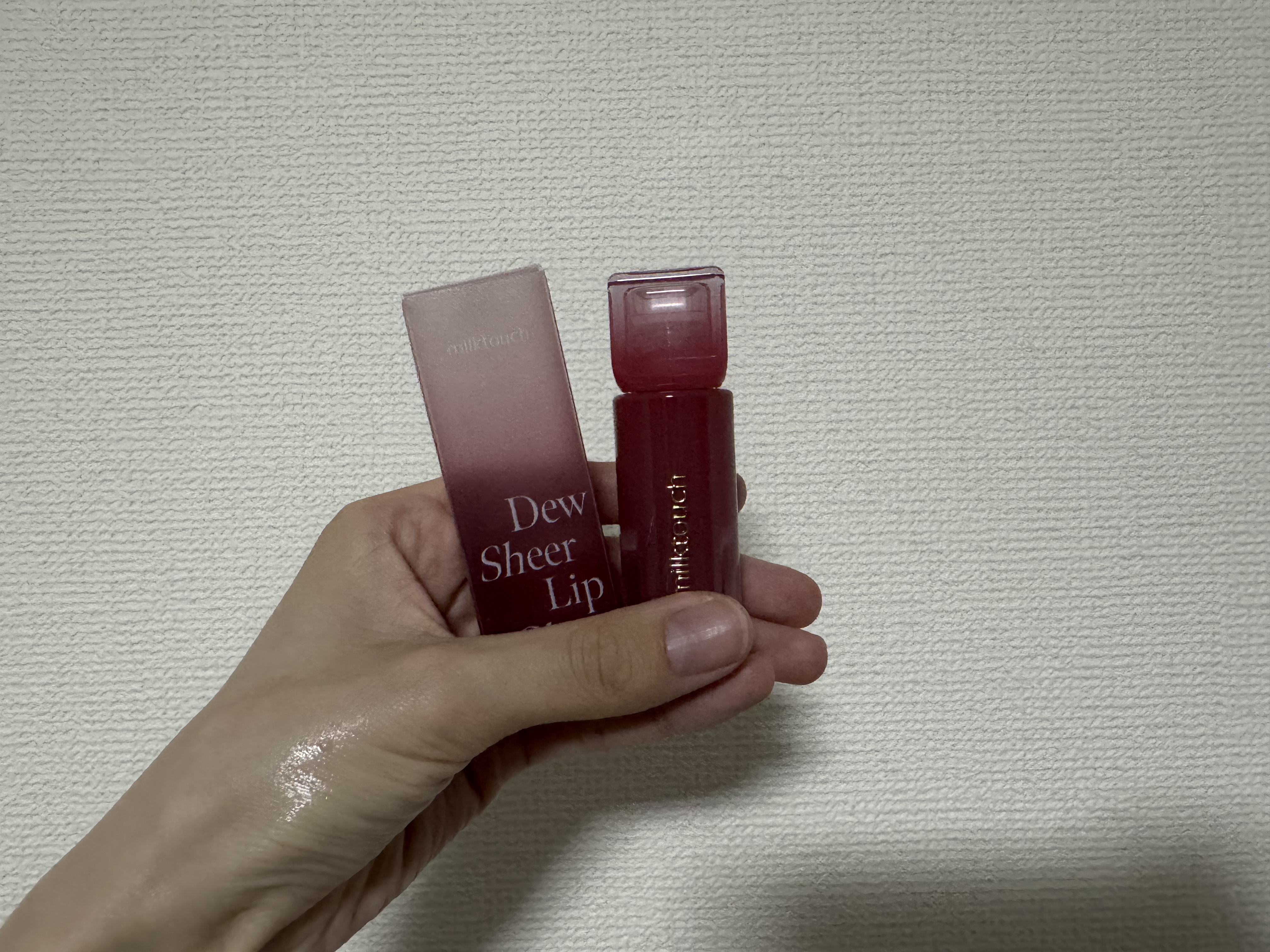 デューステインシアーリップグロス 07 モーヴシャワー/Milk Touch/リップグロスを使ったクチコミ（1枚目）