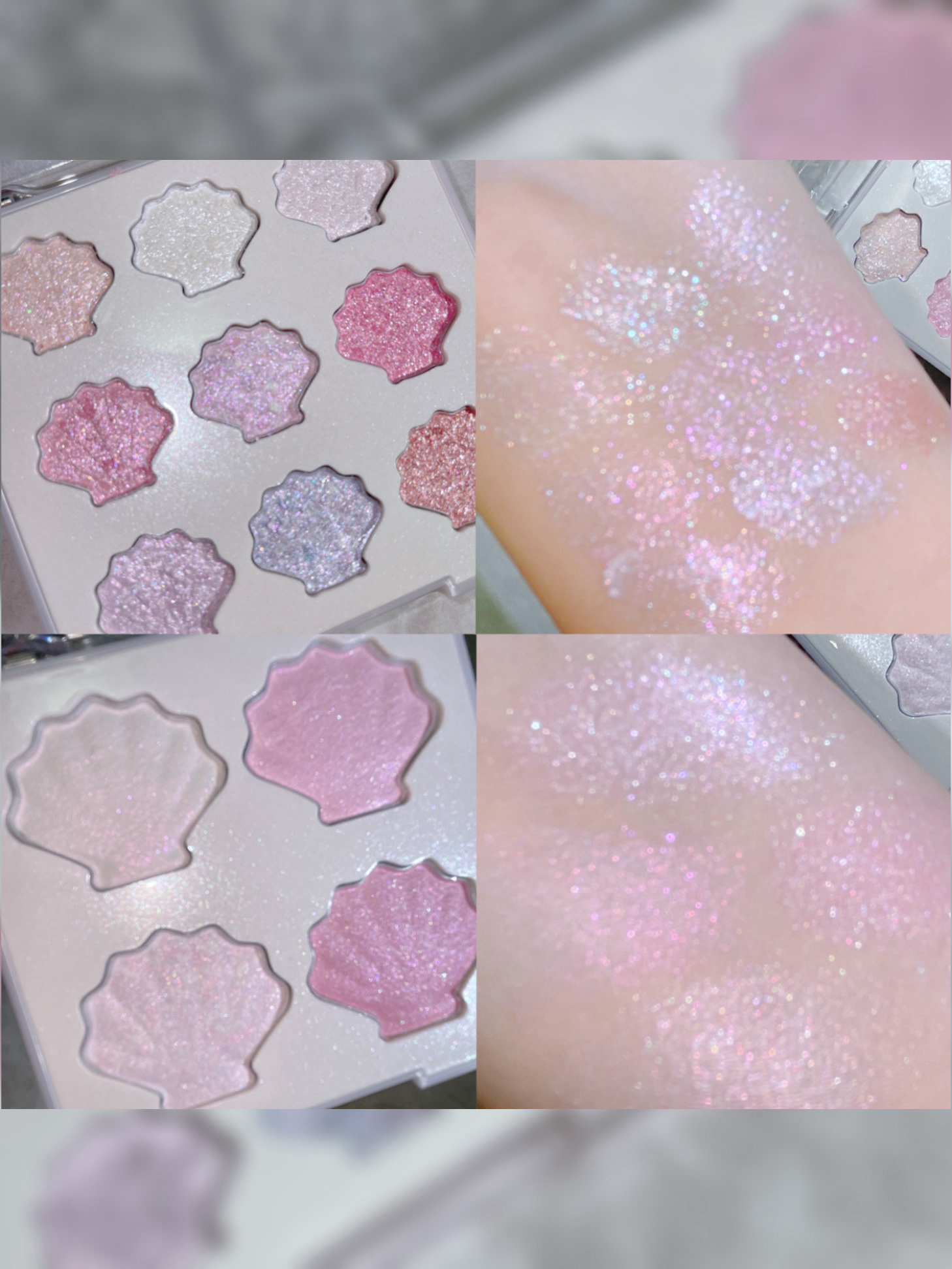 シャイングロイハイライターパレット/dasique/クリームハイライトを使ったクチコミ（2枚目）