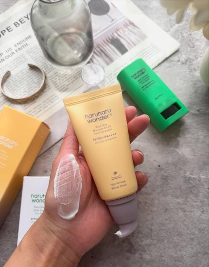 ブラックライスモイスチャーエアリーフィットデイリーサンスクリーン/haruharu wonder/日焼け止めクリームを使ったクチコミ(7枚目)