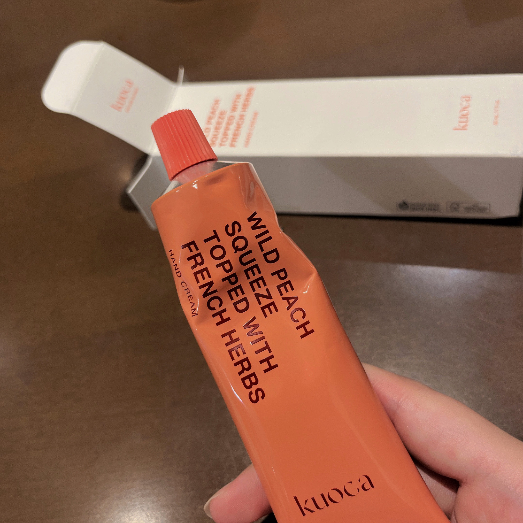ワイルドピーチ ハンドクリーム/KUOCA/ハンドクリームを使ったクチコミ（3枚目）