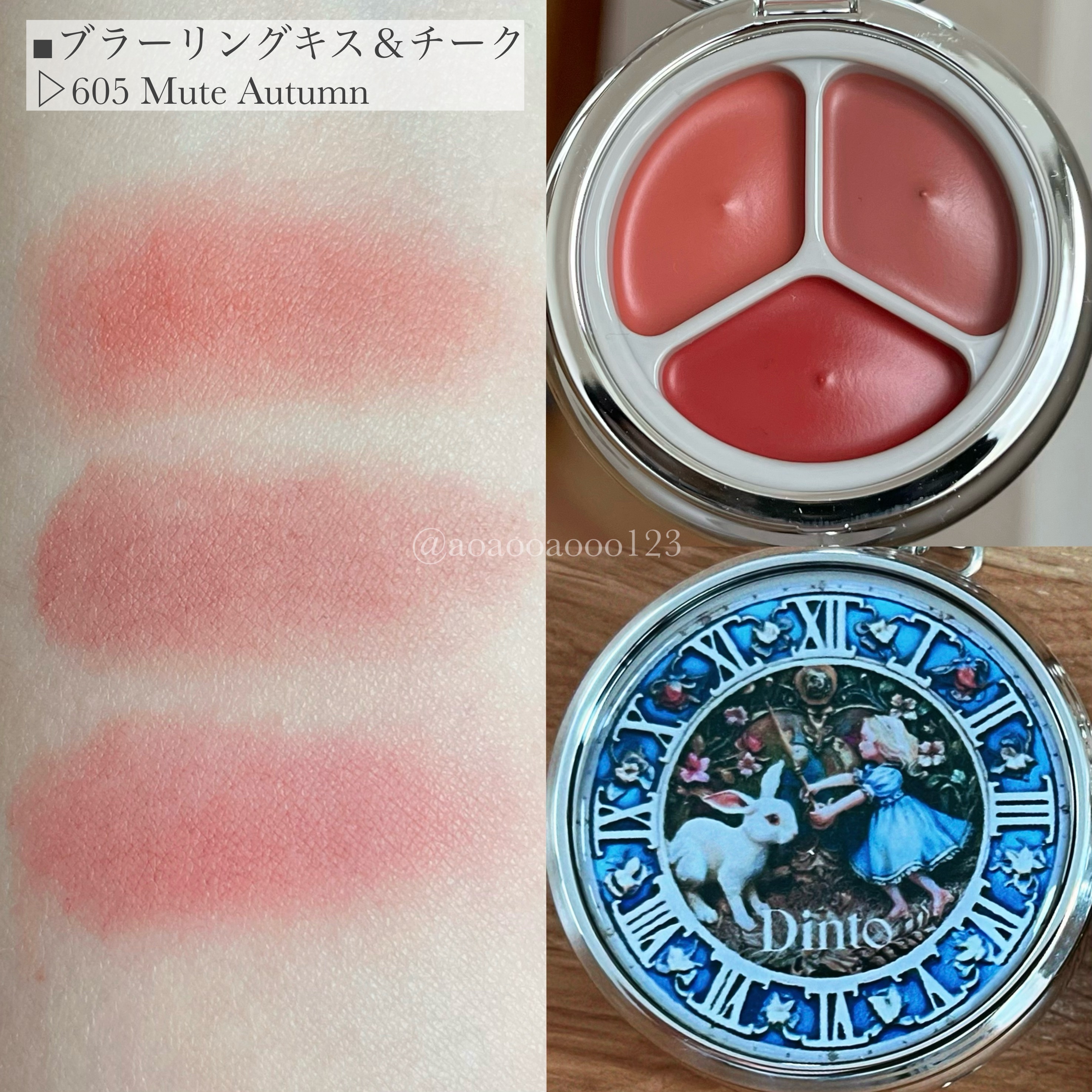 グローイングタイムトゥーキスアンドブラッシュ/Dinto/口紅を使ったクチコミ（3枚目）