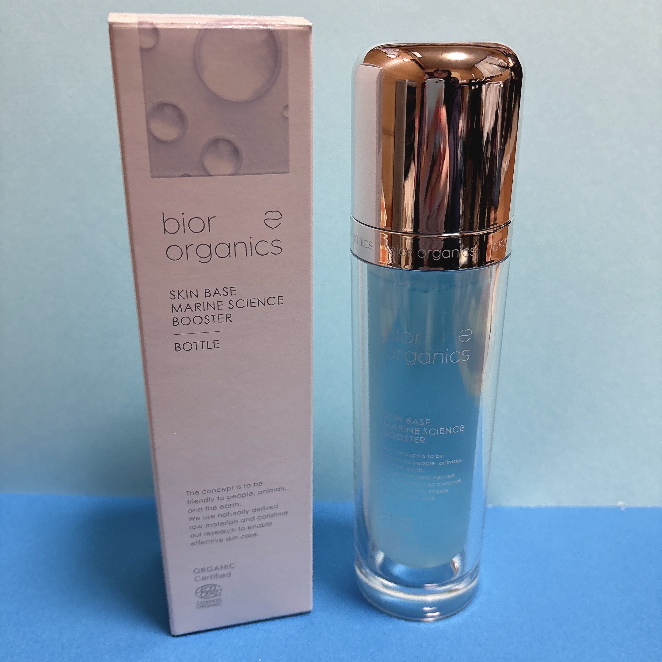 bior oraganics スキンベース マリンサイエンス ブースターのクチコミ「bior スキンブースター
お肌の土台を整えてくれる導入化粧水🧴爽やかな水色の色味で、香りも爽.....」（1枚目）
