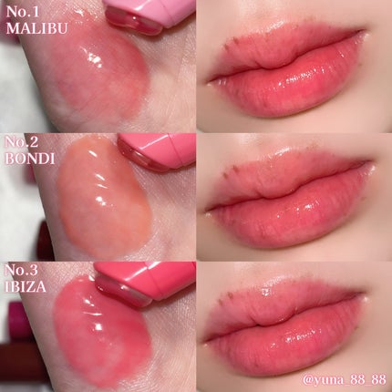 Sunset Dazzle Gloss Balm/unleashia/リップグロスを使ったクチコミ(5枚目)