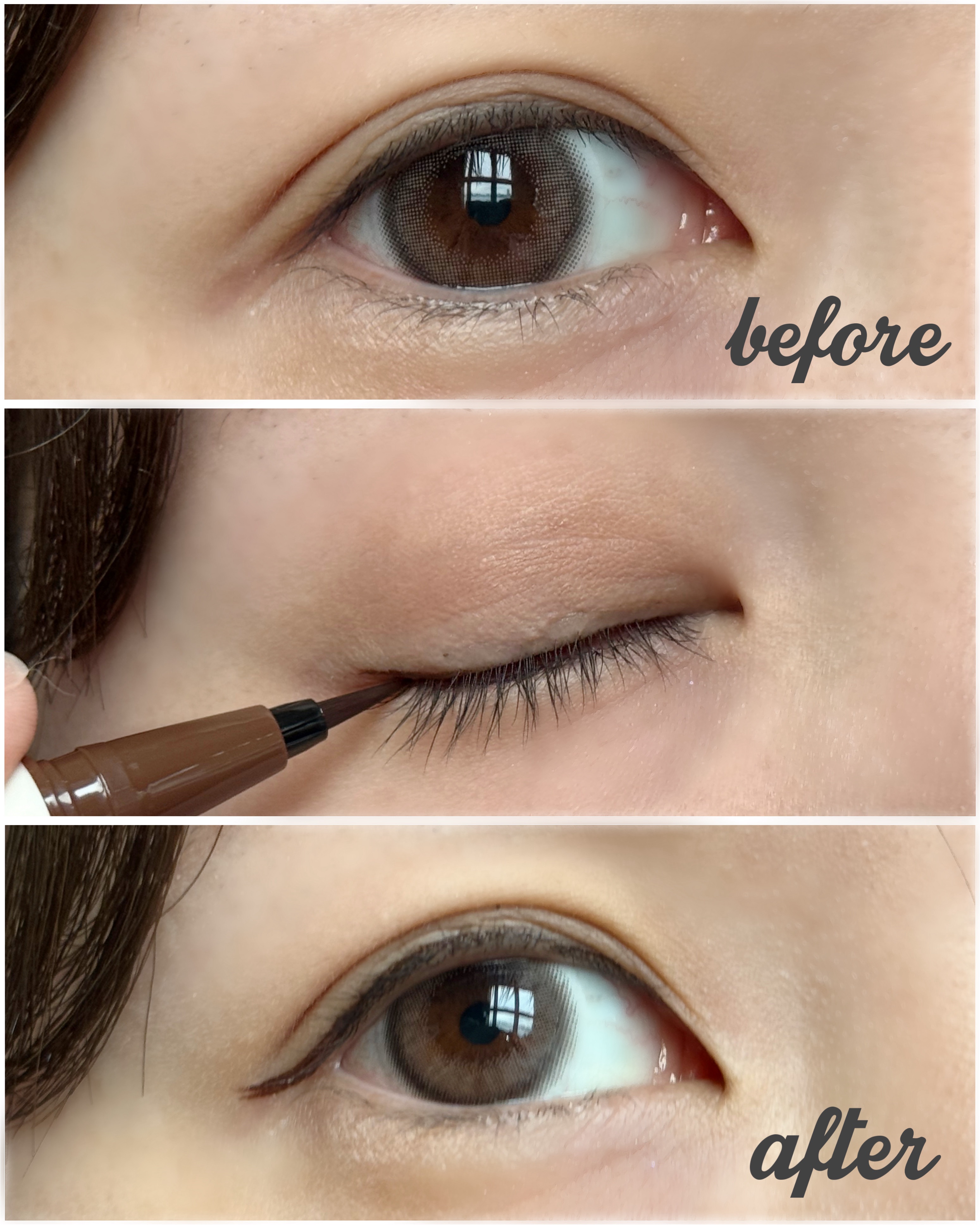 密着ブラシライナー/GIVERNY/リキッドアイライナーを使ったクチコミ（2枚目）