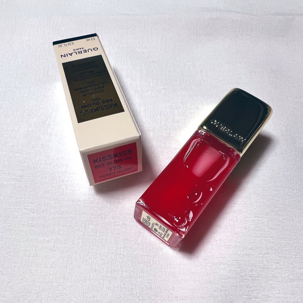 キスキス ビー グロウ オイル 775 ポピー グロウ/GUERLAIN/リップグロスを使ったクチコミ（3枚目）