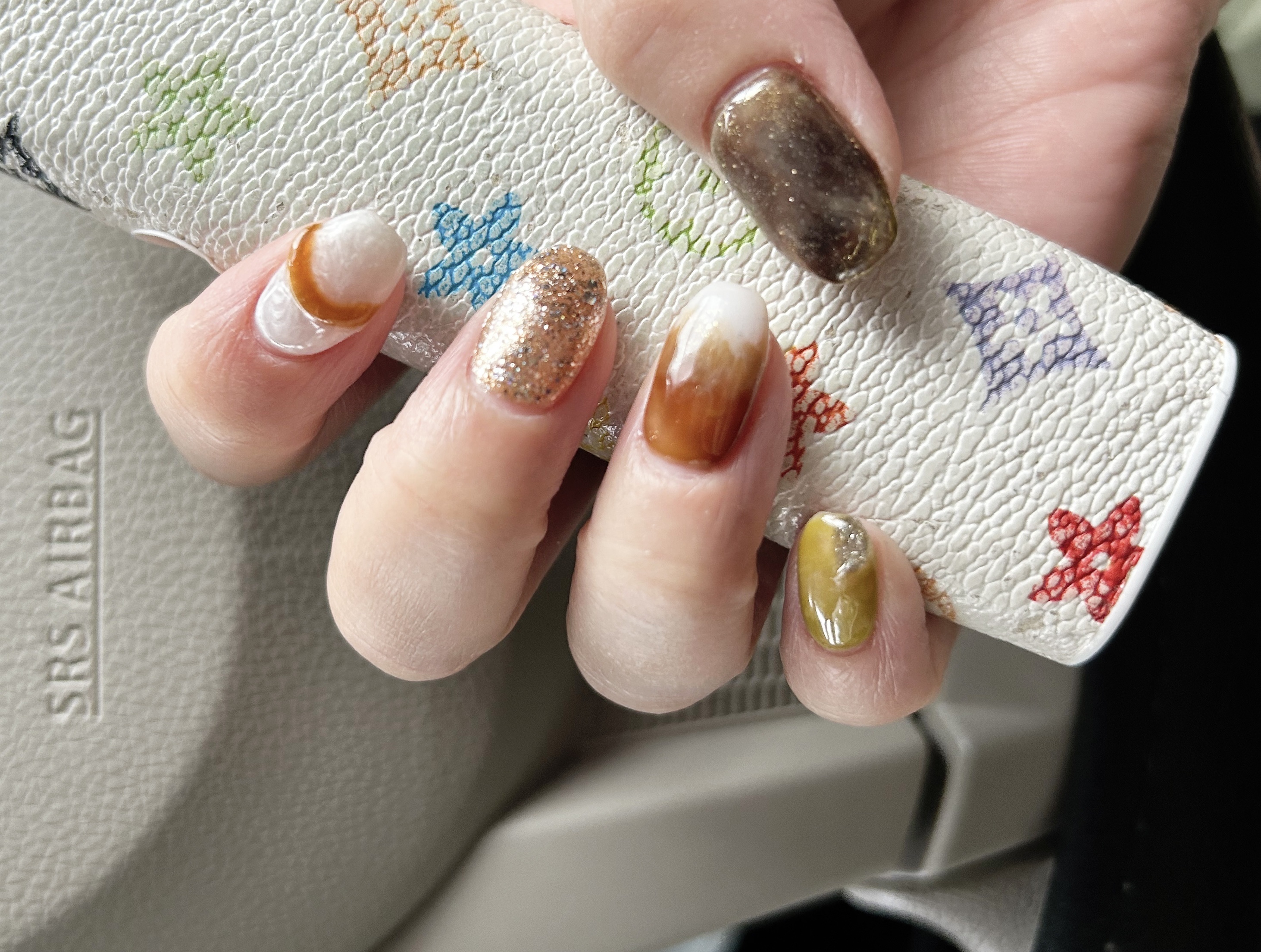 #セルフネイル,#ピールオフネイル,#ジェルネイル,#sheinネイル,#セリアネイル,#ダイソーネイル,#秋ネイル,#コーヒーネイルのネイルデザイン