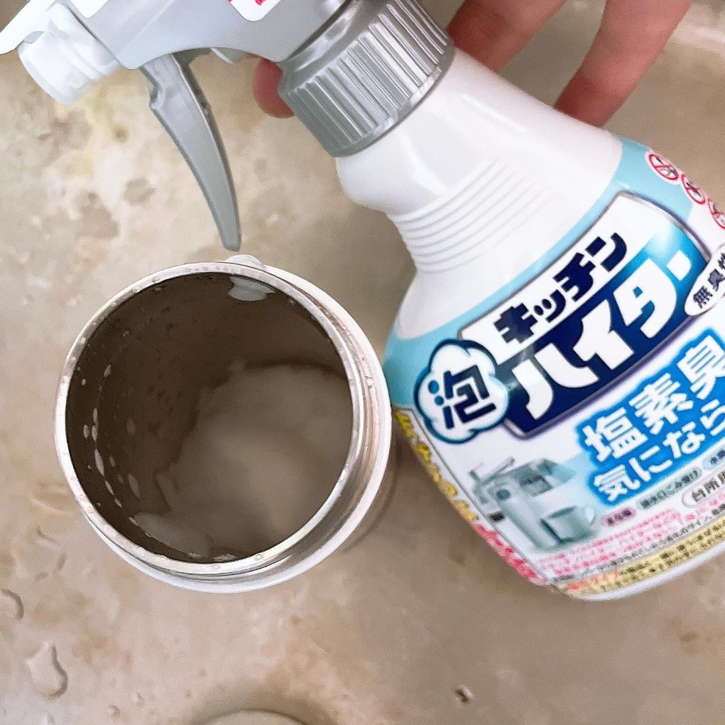キッチン泡ハイター 無臭性 ハンディスプレー/花王/その他を使ったクチコミ(3枚目)